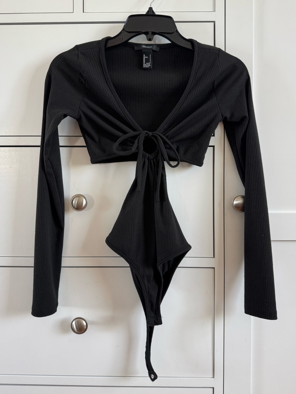 Forever 21 long sleeve cutout bodysuit